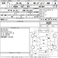 Mazda CX-60 лот № 626 оценка R  с аукциона в Японии 2