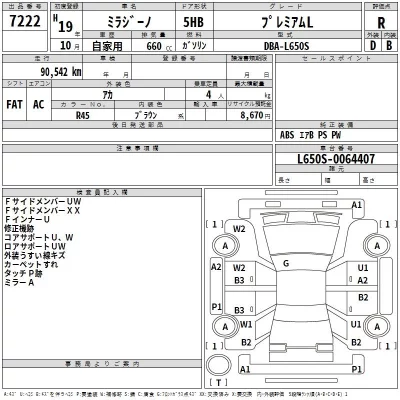 Daihatsu MIRA  с аукциона в Японии