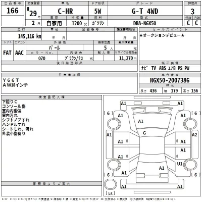 Toyota C-HR  с аукциона в Японии
