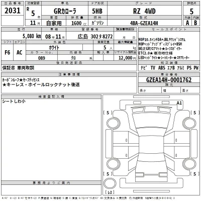 Suzuki SWIFT  с аукциона в Японии