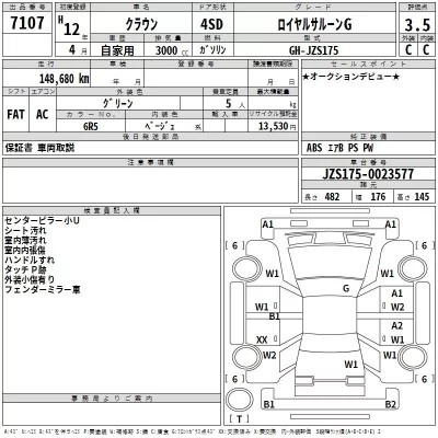 Toyota CROWN  с аукциона в Японии