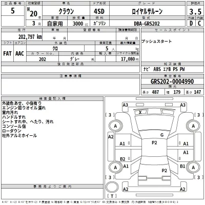 Toyota CROWN  с аукциона в Японии