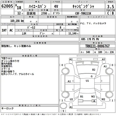 Toyota HIACE VAN  с аукциона в Японии