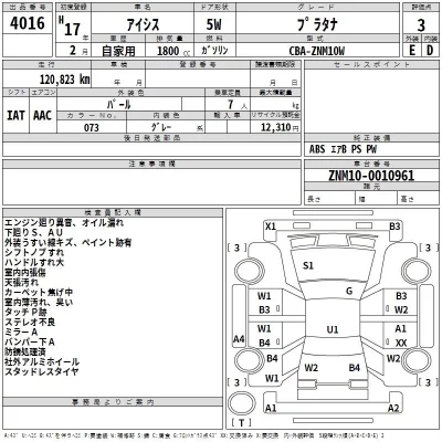 Toyota ISIS  с аукциона в Японии