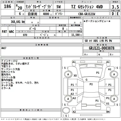 Toyota LAND CRUISER PRADO  с аукциона в Японии