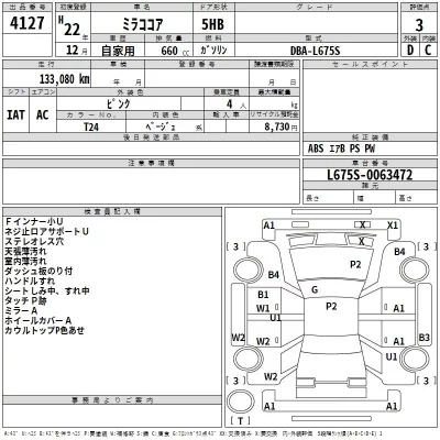 Daihatsu MIRA  с аукциона в Японии