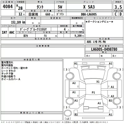 Daihatsu TANTO  с аукциона в Японии