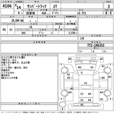 Subaru SAMBAR  с аукциона в Японии