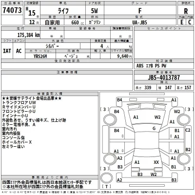 Honda LIFE  с аукциона в Японии