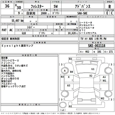 Subaru FORESTER  с аукциона в Японии