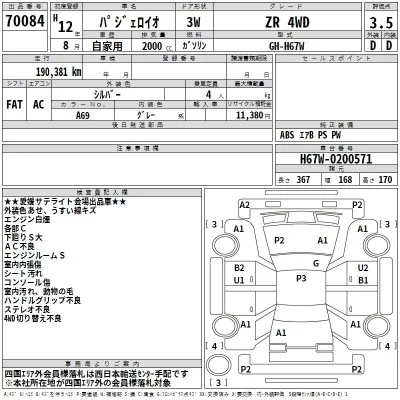 Mitsubishi PAJERO IO  с аукциона в Японии