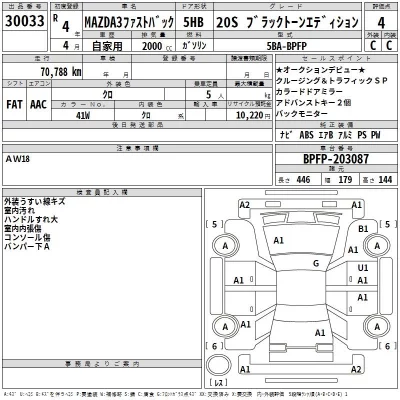 Mazda MAZDA3  с аукциона в Японии