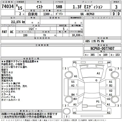 Toyota IST  с аукциона в Японии