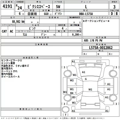 Toyota PIXIS SPACE  с аукциона в Японии