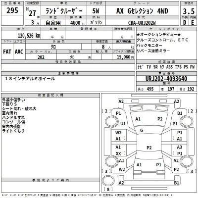 Toyota LAND CRUISER  с аукциона в Японии