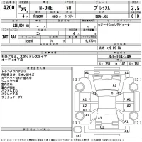 Honda N ONE лот № 4200 оценка 3.5  с аукциона в Японии 2