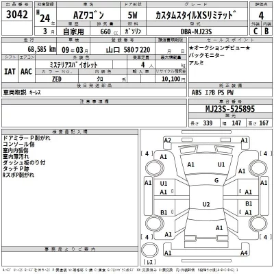 Mazda AZ WAGON  с аукциона в Японии