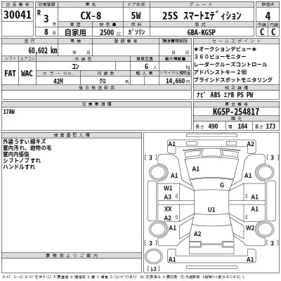 Mazda CX-8  с аукциона в Японии