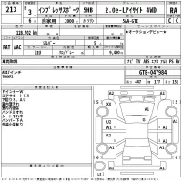 Subaru IMPREZA лот № 213 оценка RA  с аукциона в Японии 2