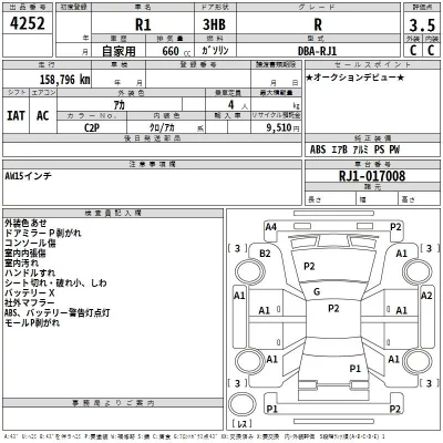 Subaru R1  с аукциона в Японии