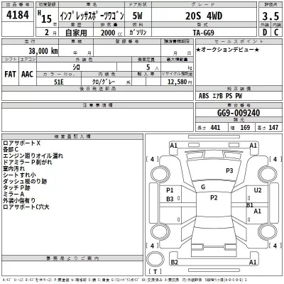Subaru IMPREZA  с аукциона в Японии