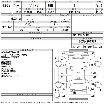 Mazda VERISA  с аукциона в Японии