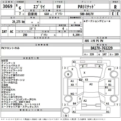Suzuki EVERY  с аукциона в Японии