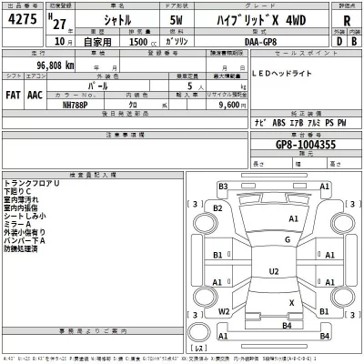 Honda SHUTTLE  с аукциона в Японии