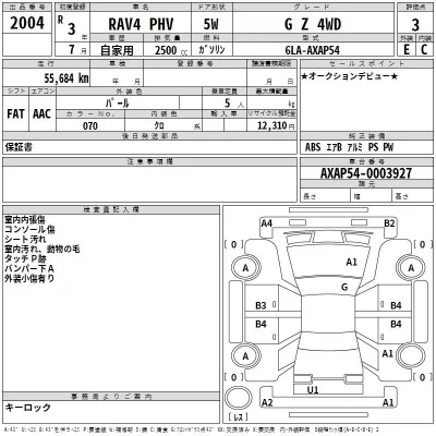 Toyota RAV4  с аукциона в Японии