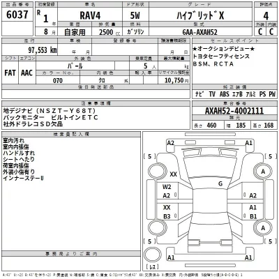 Toyota RAV4  с аукциона в Японии