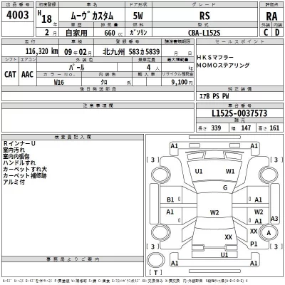 Daihatsu MOVE  с аукциона в Японии