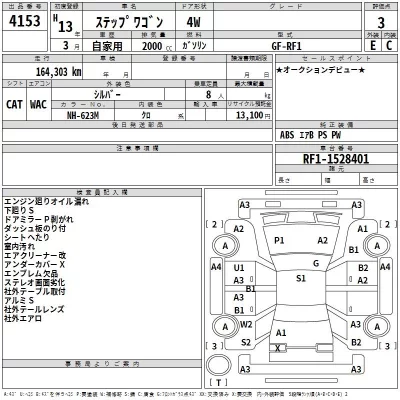 Honda STEP WAGON  с аукциона в Японии