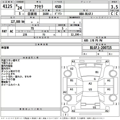 Mazda AXELA  с аукциона в Японии