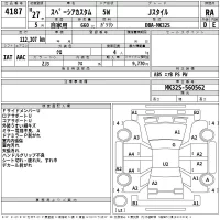 Suzuki SPACIA лот № 4187 оценка RA  с аукциона в Японии 2