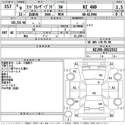 Toyota LAND CRUISER PRADO  с аукциона в Японии
