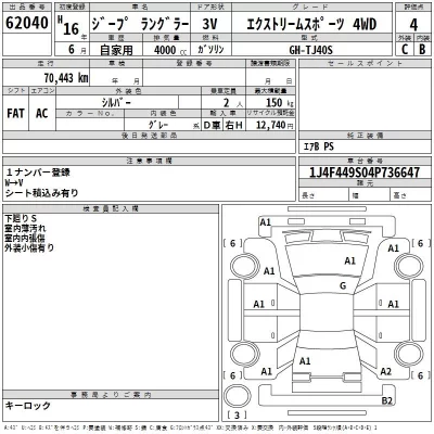 Chrysler JEEP WRANGLER  с аукциона в Японии