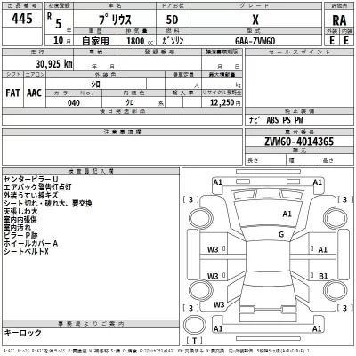 Toyota Prius  с аукциона в Японии