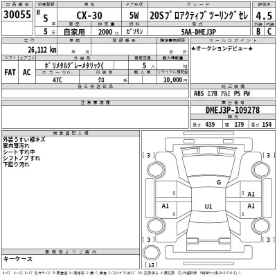 Mazda CX-30  с аукциона в Японии