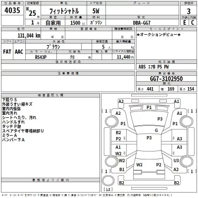 Honda FIT SHUTTLE  с аукциона в Японии