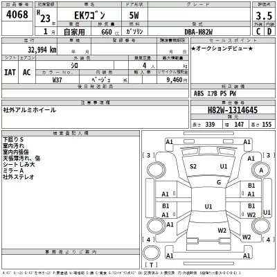 Mitsubishi EK WAGON  с аукциона в Японии