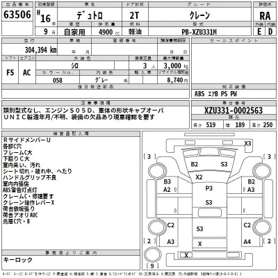 Hino DUTRO  с аукциона в Японии