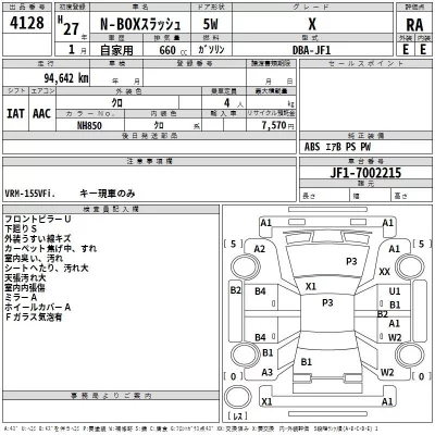 Honda N BOX SLASH  с аукциона в Японии