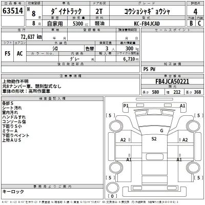 Toyota DYNA  с аукциона в Японии