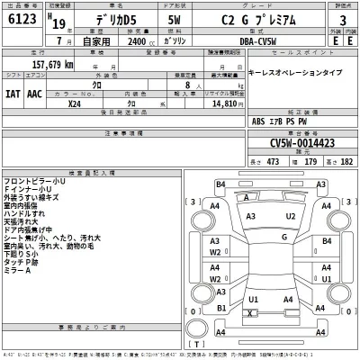 Mitsubishi DELICA D5  с аукциона в Японии