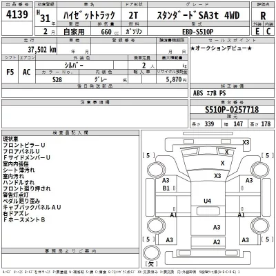 Daihatsu HIJET TRUCK  с аукциона в Японии