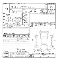 Daihatsu MIRA лот № 11 оценка RA  с аукциона в Японии 3