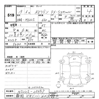 Mazda AZ WAGON  с аукциона в Японии