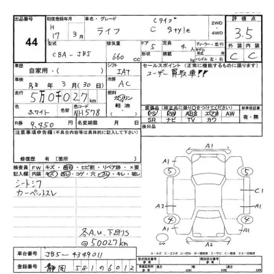 Honda LIFE  с аукциона в Японии