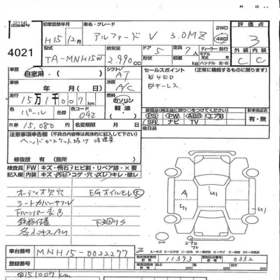 Toyota ALPHARD  с аукциона в Японии