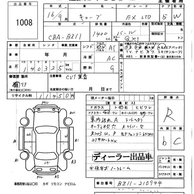 Nissan CUBE  с аукциона в Японии